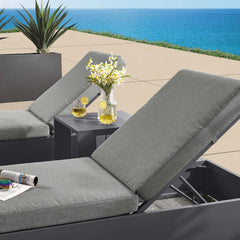 Tahoe Gray/Charcoal 3-Piece Outdoor Patio Powder-Coated Aluminum Chaise Lounge Set - Ornate Home