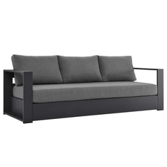 Tahoe Gray/Charcoal 3-Piece Outdoor Patio Powder-Coated Aluminum Set - Ornate Home