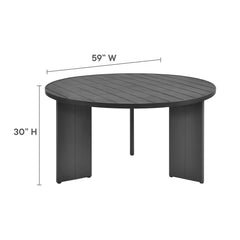 Tahoe Gray/Charcoal 5-Piece Outdoor Patio Aluminum Dining Set - Ornate Home