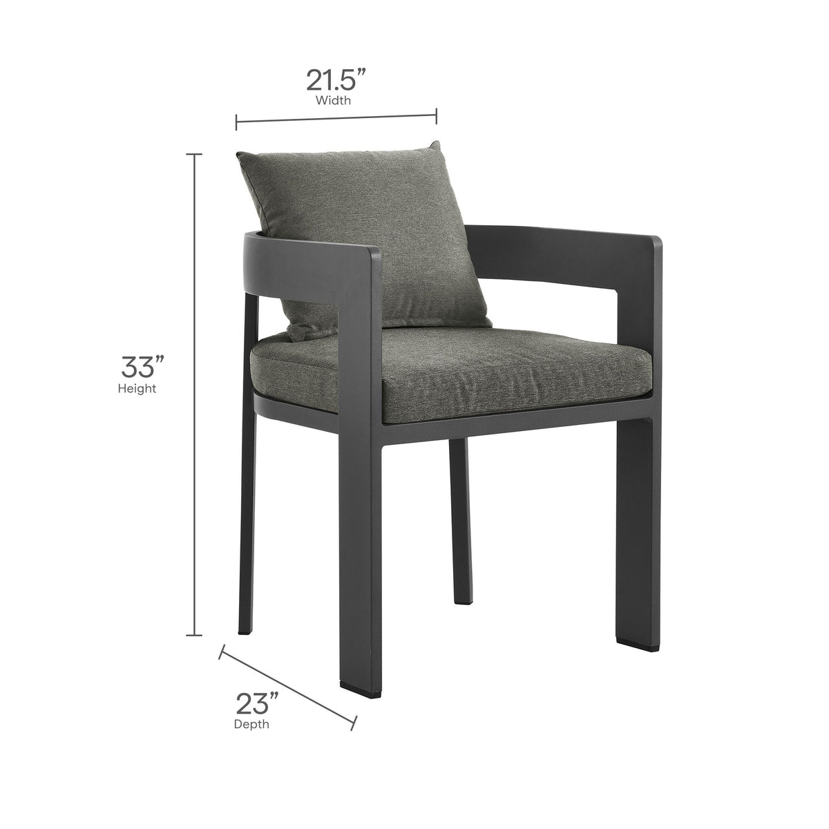 Tahoe Gray/Charcoal 9-Piece Outdoor Patio Aluminum Dining Set With Extendable Table - Ornate Home