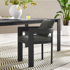 Tahoe Gray/Charcoal Outdoor Patio Aluminum Dining Chair - Ornate Home