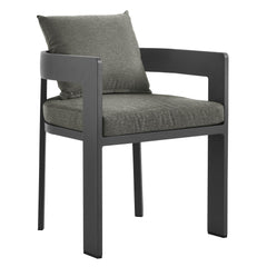 Tahoe Gray/Charcoal Outdoor Patio Aluminum Dining Chair - Ornate Home