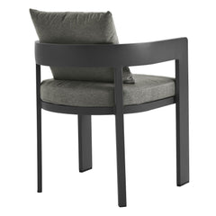 Tahoe Gray/Charcoal Outdoor Patio Aluminum Dining Chair - Ornate Home