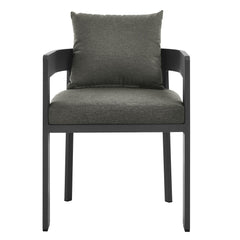 Tahoe Gray/Charcoal Outdoor Patio Aluminum Dining Chair - Ornate Home
