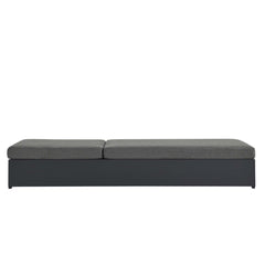 Tahoe Gray/Charcoal Outdoor Patio Powder-Coated Aluminum Chaise Lounge Chair - Ornate Home