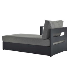 Tahoe Gray/Charcoal Outdoor Patio Powder-Coated Aluminum Modular Left-Facing Chaise Lounge - Ornate Home