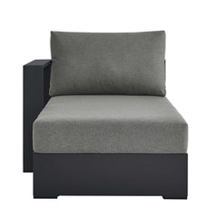Tahoe Gray/Charcoal Outdoor Patio Powder-Coated Aluminum Modular Left-Facing Chaise Lounge - Ornate Home