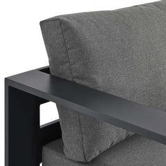 Tahoe Gray/Charcoal Outdoor Patio Powder-Coated Aluminum Modular Left-Facing Chaise Lounge - Ornate Home