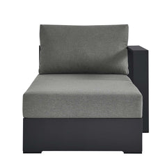 Tahoe Gray/Charcoal Outdoor Patio Powder-Coated Aluminum Modular Right-Facing Chaise Lounge - Ornate Home