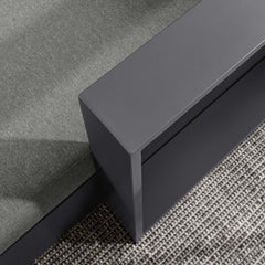 Tahoe Gray/Charcoal Outdoor Patio Powder-Coated Aluminum Modular Right-Facing Chaise Lounge - Ornate Home