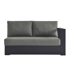 Tahoe Gray/Charcoal Outdoor Patio Powder-Coated Aluminum Modular Right-Facing Loveseat - Ornate Home