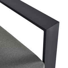 Tahoe Gray/Charcoal Outdoor Patio Powder-Coated Aluminum Modular Right-Facing Loveseat - Ornate Home