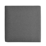 Tahoe Gray/Charcoal Outdoor Patio Powder-Coated Aluminum Ottoman - Ornate Home