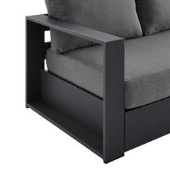 Tahoe Gray/Charcoal Outdoor Patio Powder-Coated Aluminum Sofa - Ornate Home