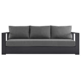 Tahoe Gray/Charcoal Outdoor Patio Powder-Coated Aluminum Sofa - Ornate Home