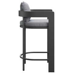 Tahoe Gray Outdoor Patio Aluminum Bar Chair - Ornate Home