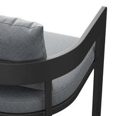 Tahoe Gray Outdoor Patio Aluminum Bar Chair - Ornate Home