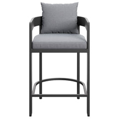 Tahoe Gray Outdoor Patio Aluminum Counter Stool - Ornate Home