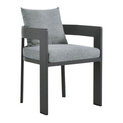 Tahoe Gray Outdoor Patio Aluminum Dining Chair - Ornate Home