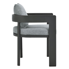 Tahoe Gray Outdoor Patio Aluminum Dining Chair - Ornate Home