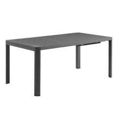 Tahoe Gray Outdoor Patio Aluminum Extendable Dining Table - Ornate Home