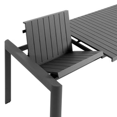 Tahoe Gray Outdoor Patio Aluminum Extendable Dining Table - Ornate Home