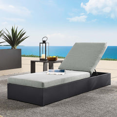 Tahoe Gray Outdoor Patio Powder-Coated Aluminum Chaise Lounge Chair - Ornate Home