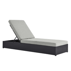 Tahoe Gray Outdoor Patio Powder-Coated Aluminum Chaise Lounge Chair - Ornate Home