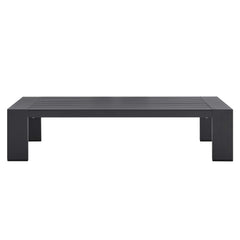 Tahoe Gray Outdoor Patio Powder-Coated Aluminum Coffee Table - Ornate Home