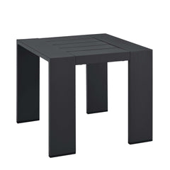 Tahoe Gray Outdoor Patio Powder-Coated Aluminum End Table - Ornate Home