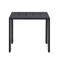 Tahoe Gray Outdoor Patio Powder-Coated Aluminum End Table - Ornate Home