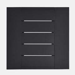 Tahoe Gray Outdoor Patio Powder-Coated Aluminum End Table - Ornate Home