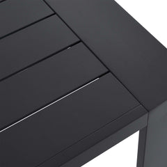 Tahoe Gray Outdoor Patio Powder-Coated Aluminum End Table - Ornate Home