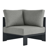Tahoe Gray Outdoor Patio Powder-Coated Aluminum Modular Corner Chair - Ornate Home