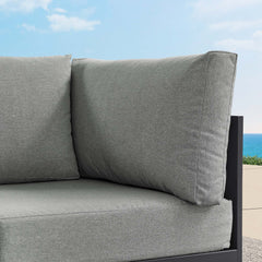 Tahoe Gray Outdoor Patio Powder-Coated Aluminum Modular Corner Chair - Ornate Home