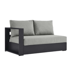 Tahoe Gray Outdoor Patio Powder-Coated Aluminum Modular Left-Facing Loveseat - Ornate Home