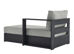 Tahoe Gray Outdoor Patio Powder-Coated Aluminum Modular Right-Facing Chaise Lounge - Ornate Home