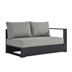 Tahoe Gray Outdoor Patio Powder-Coated Aluminum Modular Right-Facing Loveseat - Ornate Home