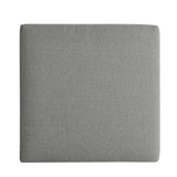 Tahoe Gray Outdoor Patio Powder-Coated Aluminum Ottoman - Ornate Home