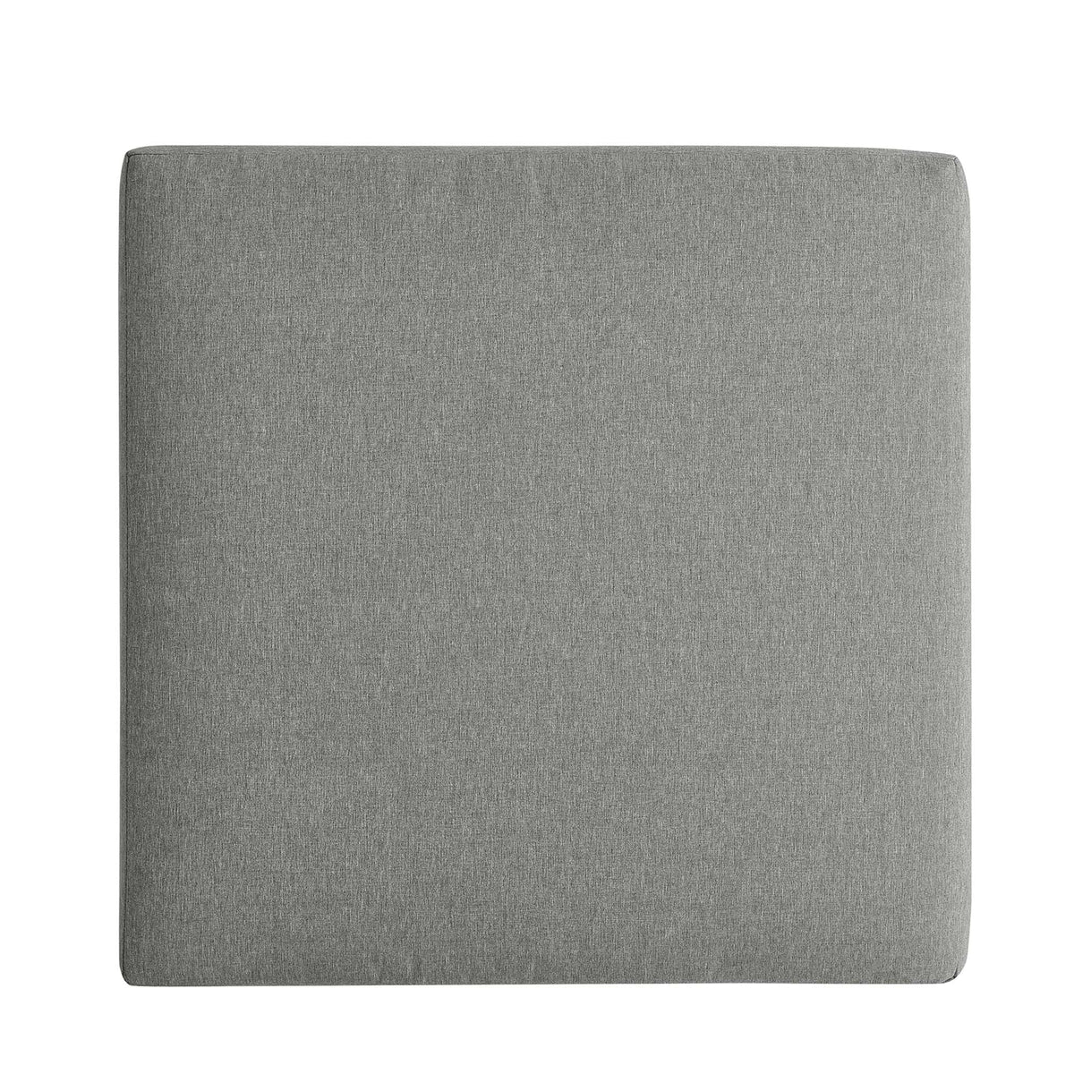 Tahoe Gray Outdoor Patio Powder-Coated Aluminum Ottoman - Ornate Home