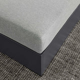 Tahoe Gray Outdoor Patio Powder-Coated Aluminum Ottoman - Ornate Home
