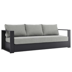 Tahoe Gray Outdoor Patio Powder-Coated Aluminum Sofa - Ornate Home