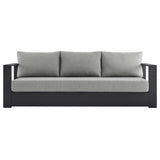 Tahoe Gray Outdoor Patio Powder-Coated Aluminum Sofa - Ornate Home