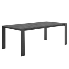 Tahoe Gray Rectangular Outdoor Patio Aluminum Dining Table - Ornate Home