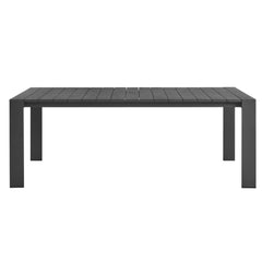 Tahoe Gray Rectangular Outdoor Patio Aluminum Dining Table - Ornate Home