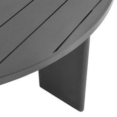 Tahoe Gray Round Outdoor Patio Aluminum Dining Table - Ornate Home