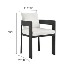 Tahoe Gray/White 5-Piece Outdoor Patio Aluminum Dining Set - Ornate Home