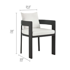 Tahoe Gray/White 9-Piece Outdoor Patio Aluminum Dining Set With Extendable Table - Ornate Home