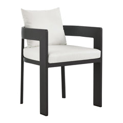 Tahoe Gray/White Outdoor Patio Aluminum Dining Chair - Ornate Home