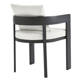 Tahoe Gray/White Outdoor Patio Aluminum Dining Chair - Ornate Home